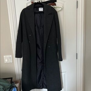 Women's Charcoal Gray Long Coat